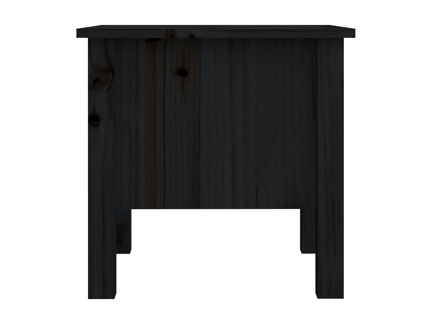 Beistelltisch Schwarz 40x40x39 cm Massivholz Kiefer