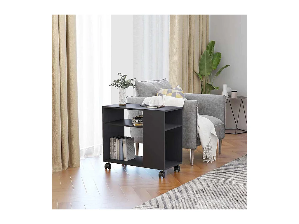 Table d'appoint Gris 70x35x55 cm Bois d'ingénierie