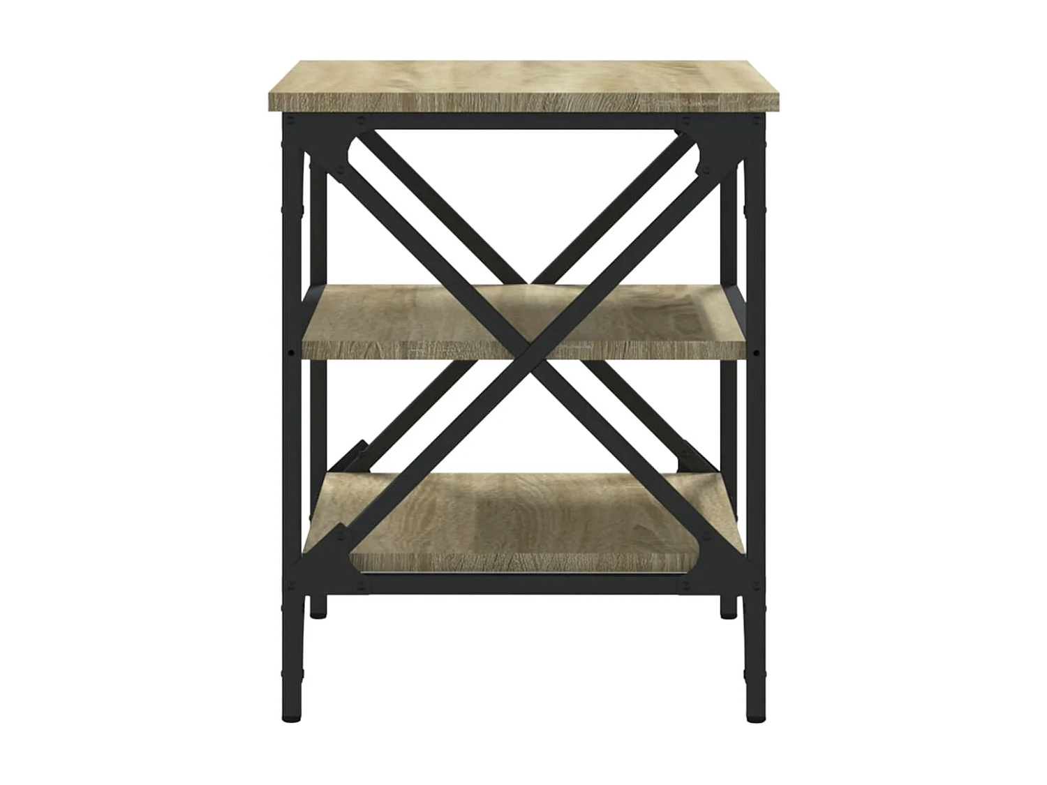 Bijzettafels 2 st 40x42x50 cm bewerkt hout sonoma eikenkleurig