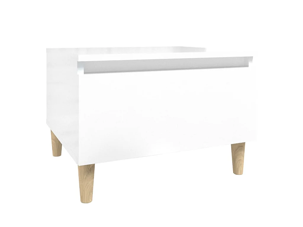 Mesa de apoio 50x46x35 cm derivados de madeira branco brilhante