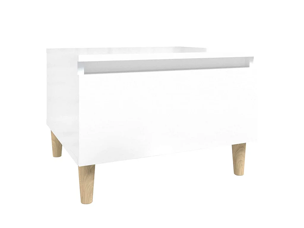 Mesa de apoio 50x46x35 cm derivados de madeira branco brilhante