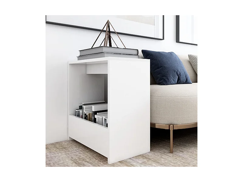 Beistelltisch Weiß 50x26x50 cm Holzwerkstoff