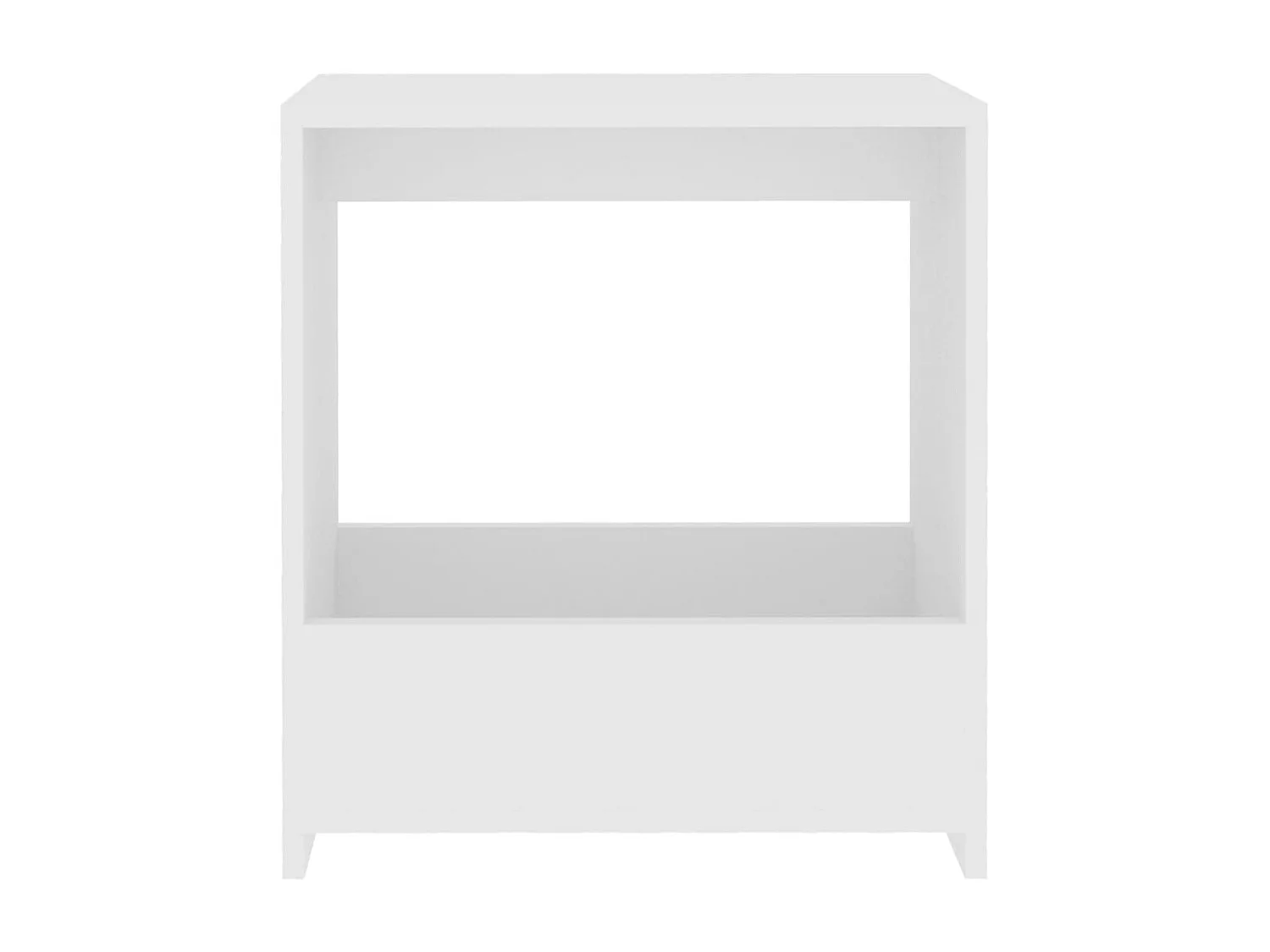 Table d'appoint blanc 50x26x50 cm bois d'ingénierie