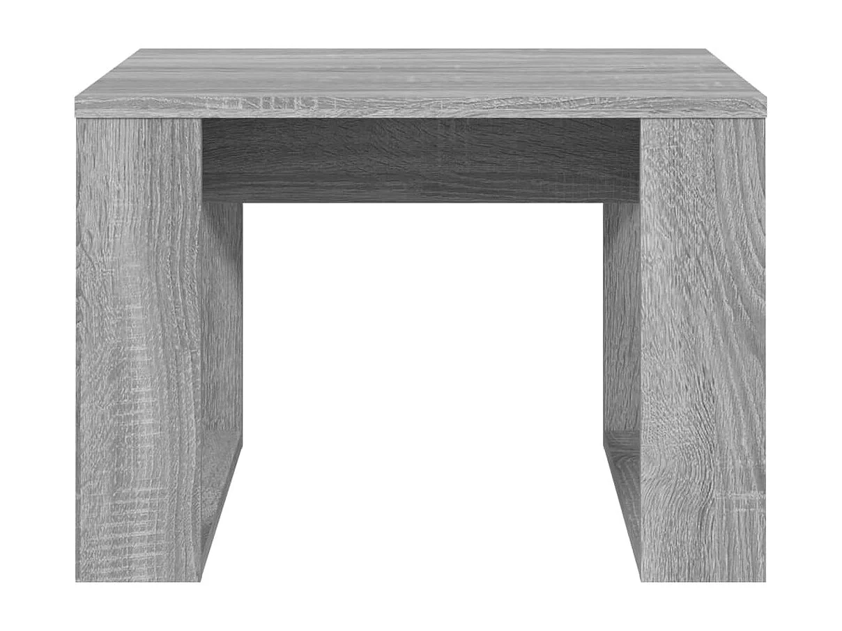 Mesa de apoio 50x50x35 cm derivados de madeira cinzento sonoma