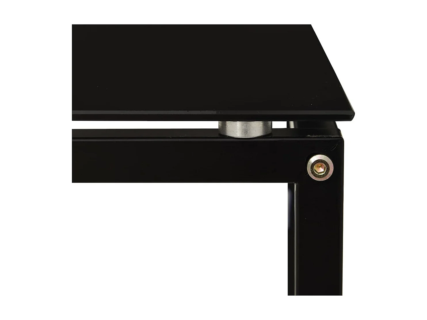 Table d'appoint Noir 40x40x60 cm Verre trempé