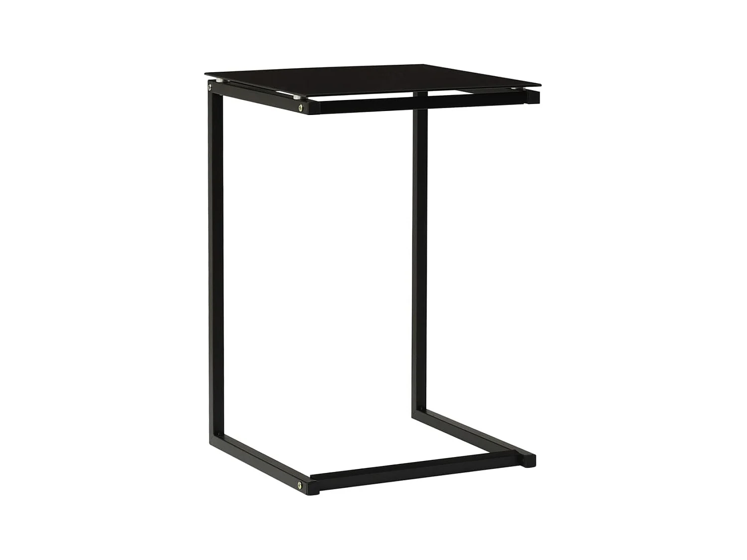 Table d'appoint Noir 40x40x60 cm Verre trempé
