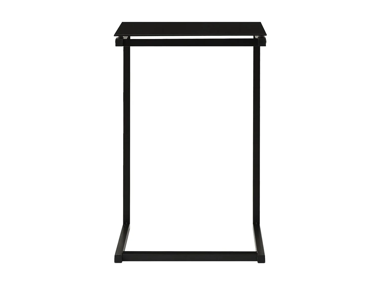 Table d'appoint Noir 40x40x60 cm Verre trempé