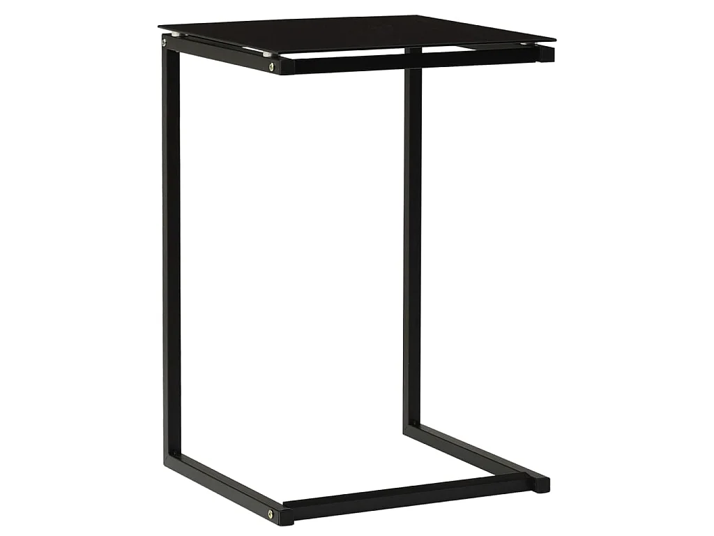 Table d'appoint Noir 40x40x60 cm Verre trempé