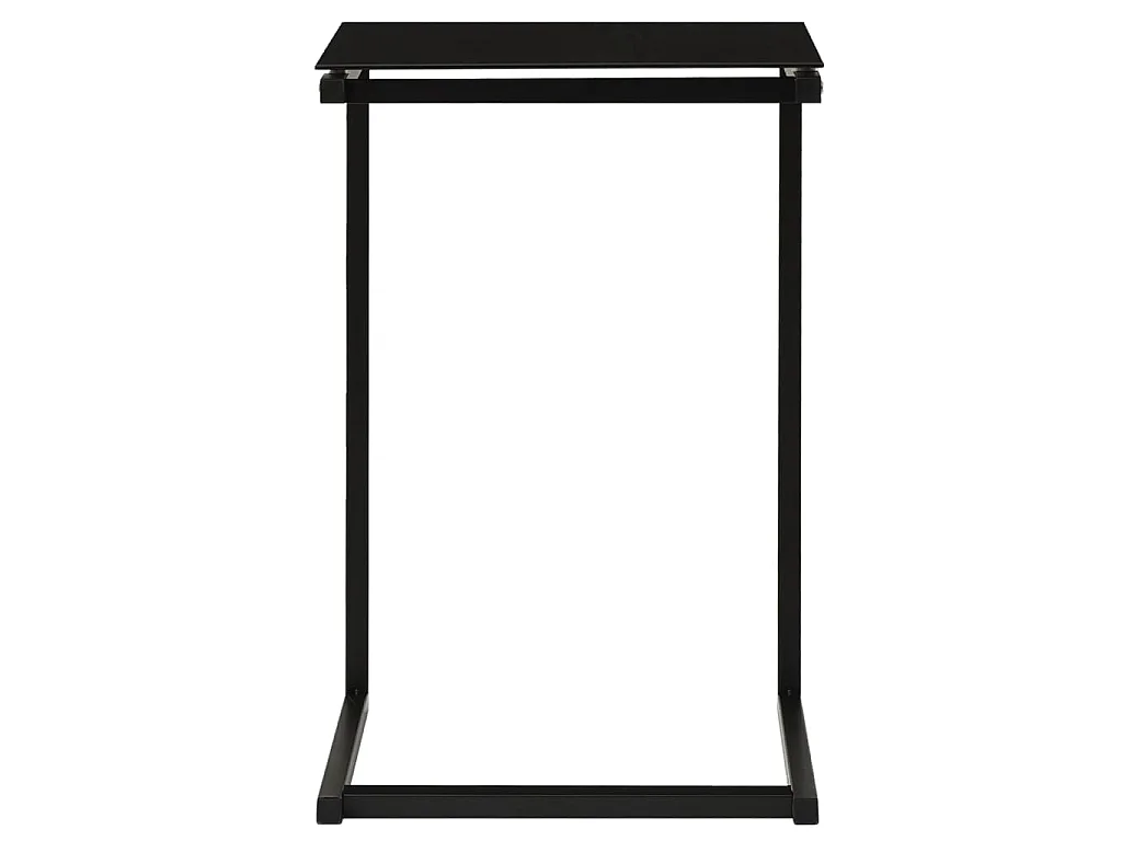 Table d'appoint Noir 40x40x60 cm Verre trempé