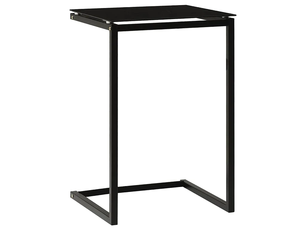 Table d'appoint Noir 40x40x60 cm Verre trempé