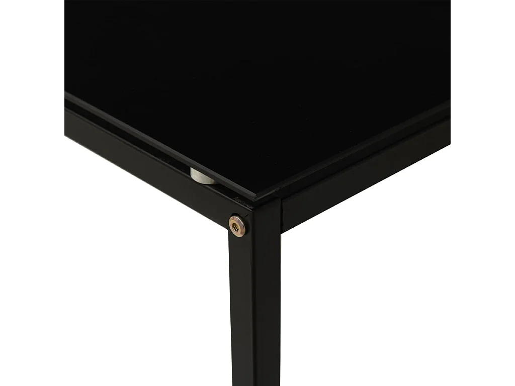 Table d'appoint Noir 40x40x60 cm Verre trempé