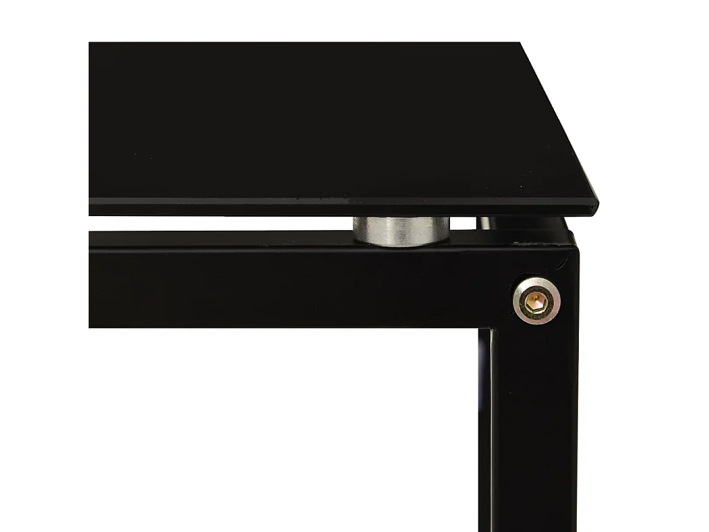 Table d'appoint Noir 40x40x60 cm Verre trempé