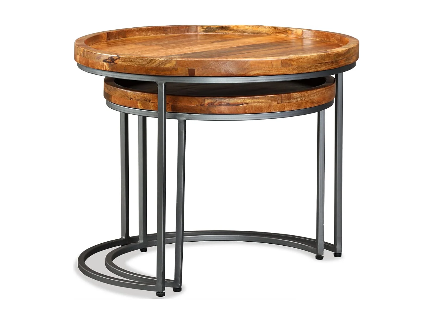 Beistelltisch-Set 2 Stk. Mangoholz Massiv