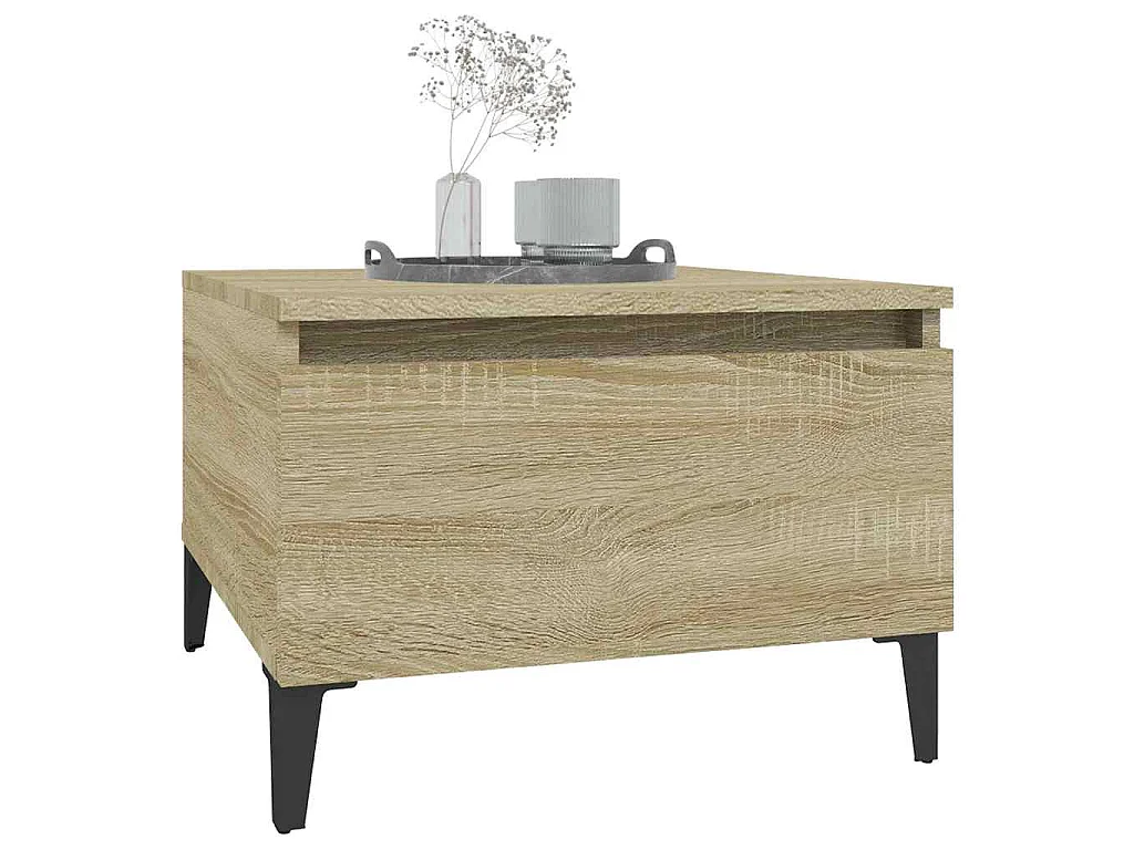 Table d'appoint Chêne sonoma 50x46x35 cm Bois d'ingénierie