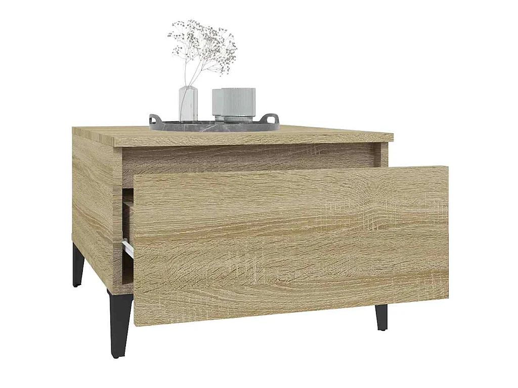 Table d'appoint Chêne sonoma 50x46x35 cm Bois d'ingénierie