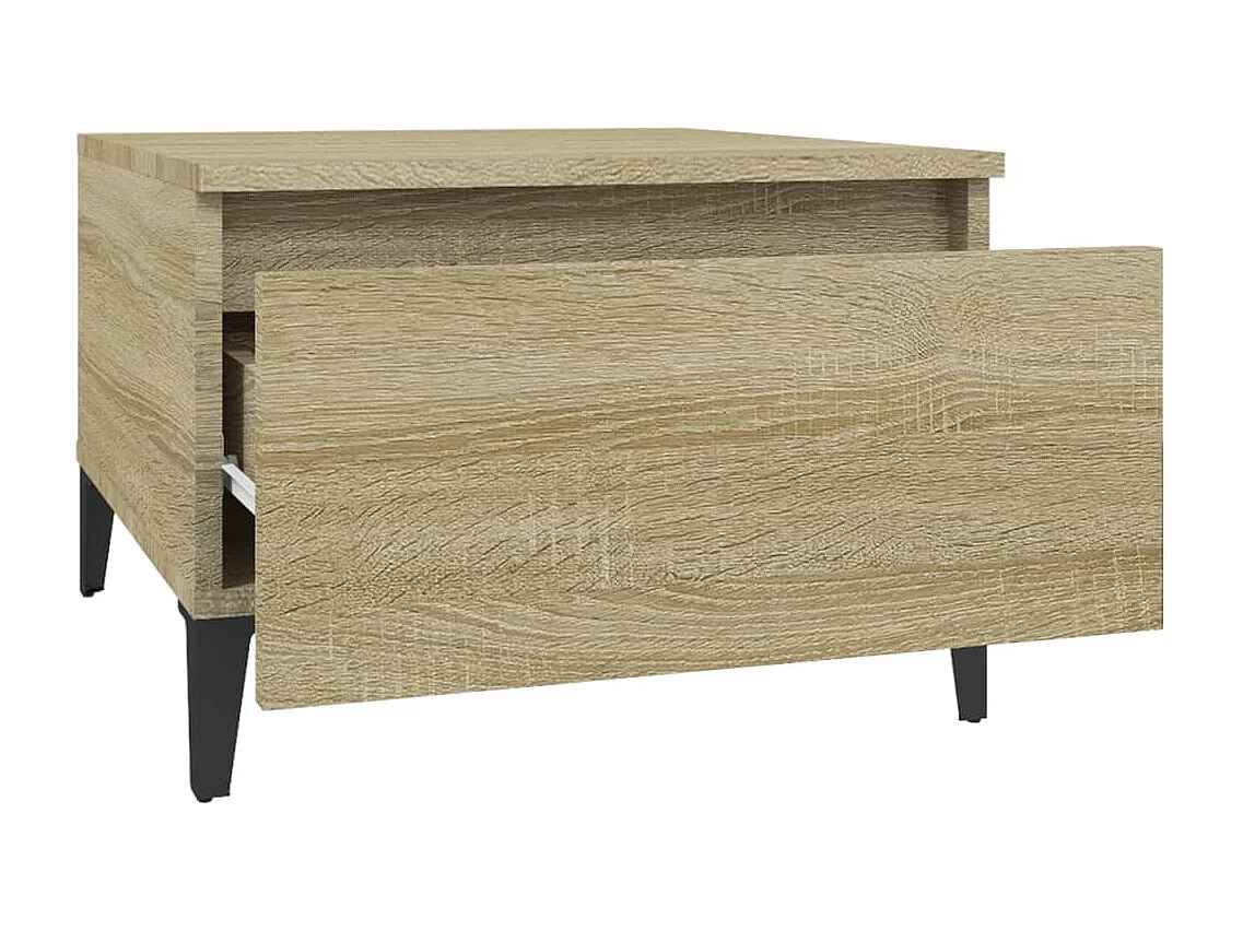 Bijzettafels 2 st 50x46x35 cm bewerkt hout sonoma eikenkleurig