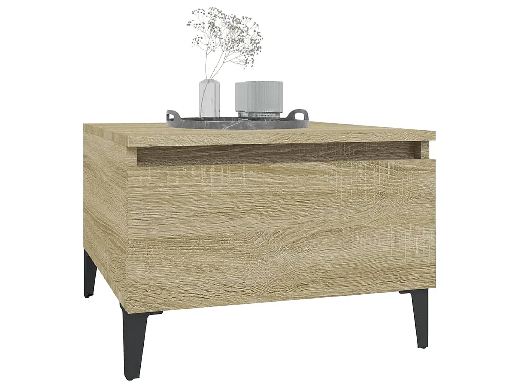 Tables d'appoint 2 pcs Chêne sonoma 50x46x35 cm Bois ingénierie
