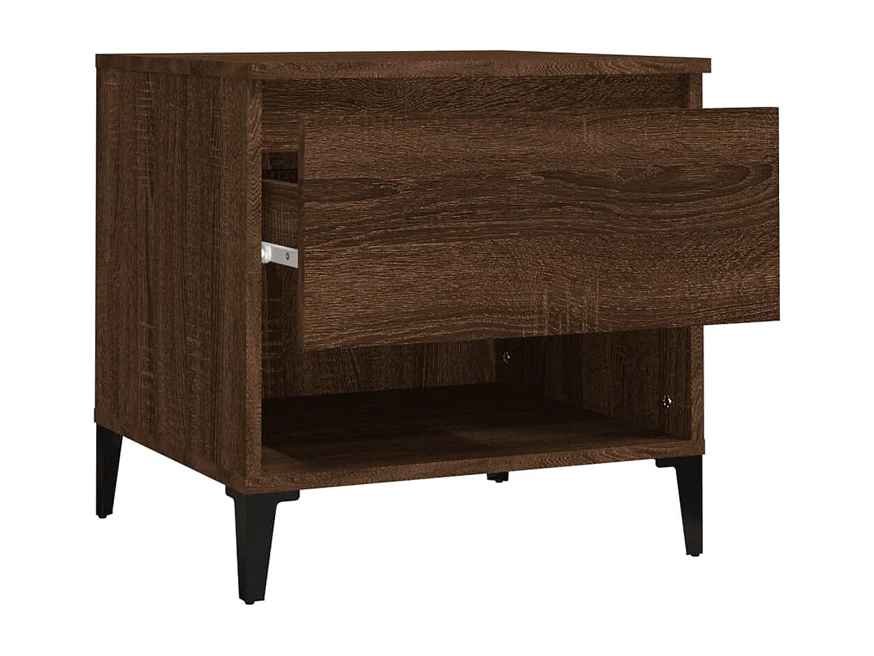 Table d'appoint Chêne marron 50x46x50 cm Bois d'ingénierie
