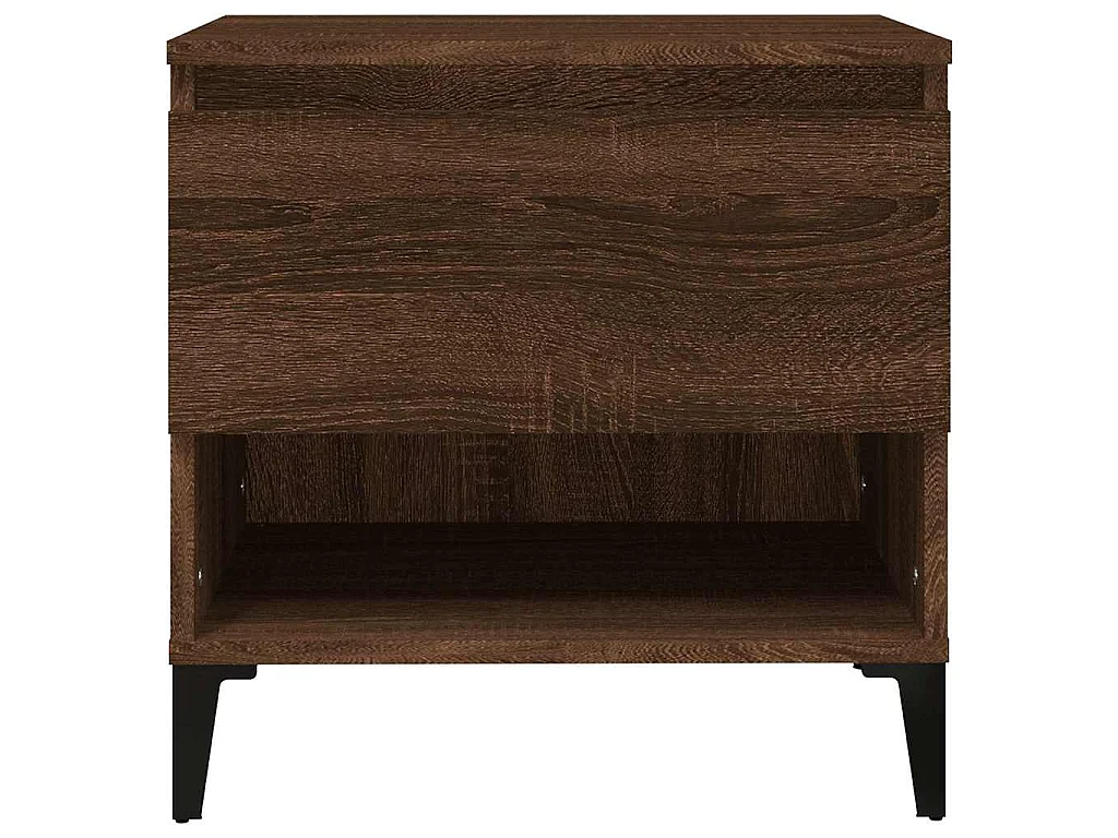 Table d'appoint Chêne marron 50x46x50 cm Bois d'ingénierie