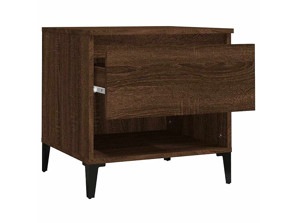 Table d'appoint Chêne marron 50x46x50 cm Bois d'ingénierie