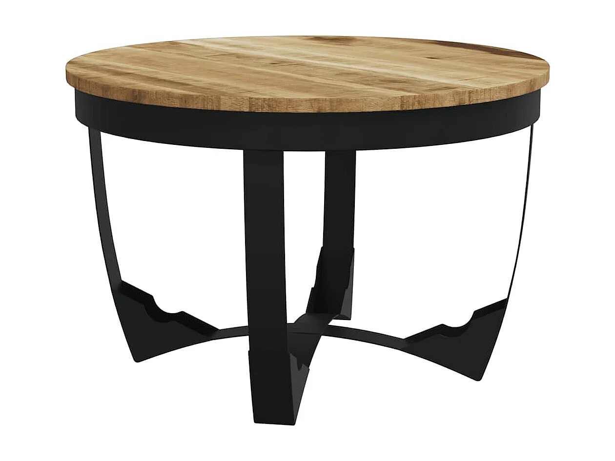 Table basse bois de manguier brut 60x40 cm
