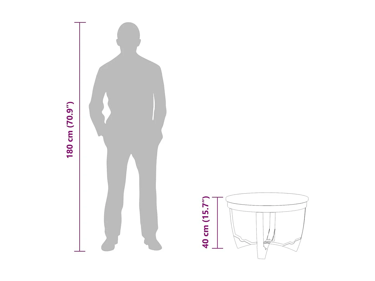 Table basse bois de manguier brut 60x40 cm