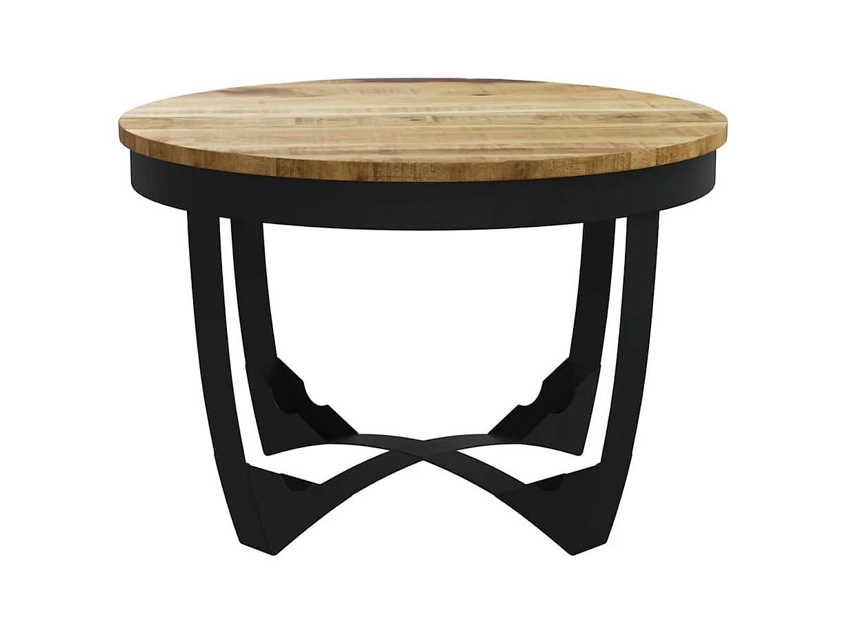 Table basse bois de manguier brut 60x40 cm