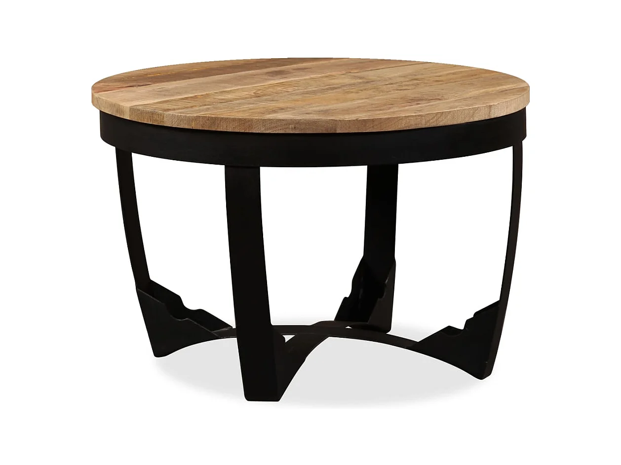 Table basse bois de manguier brut 60x40 cm