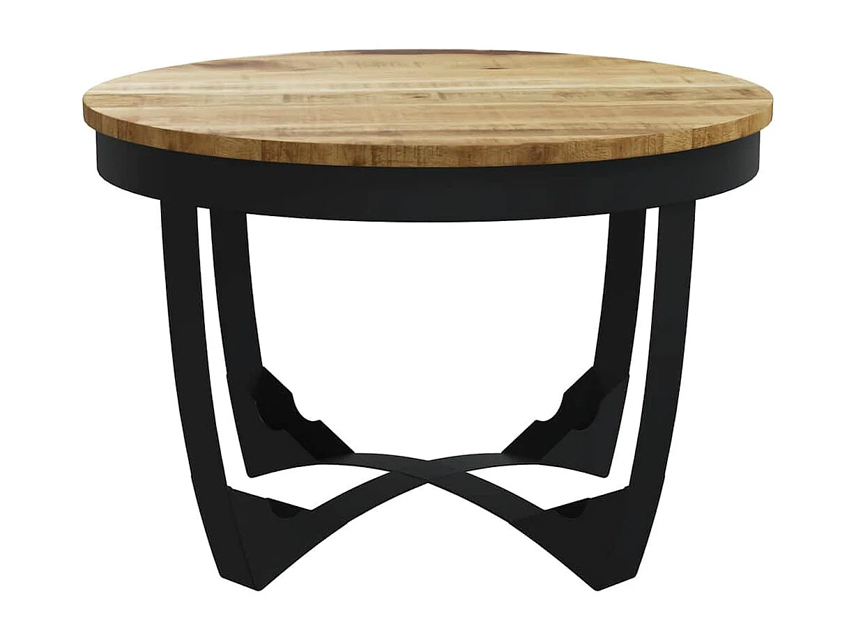 Table basse bois de manguier brut 60x40 cm