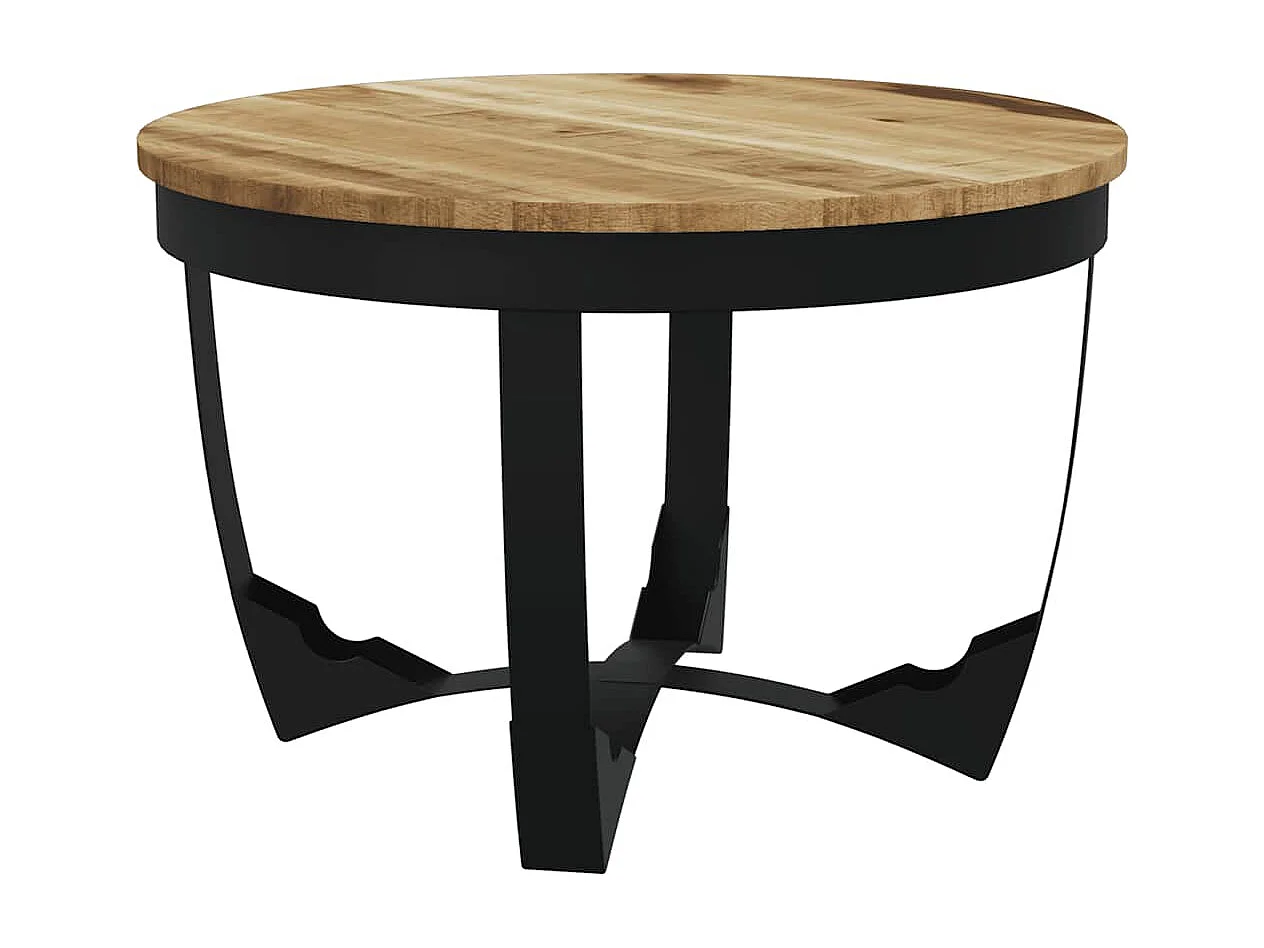 Table basse bois de manguier brut 60x40 cm