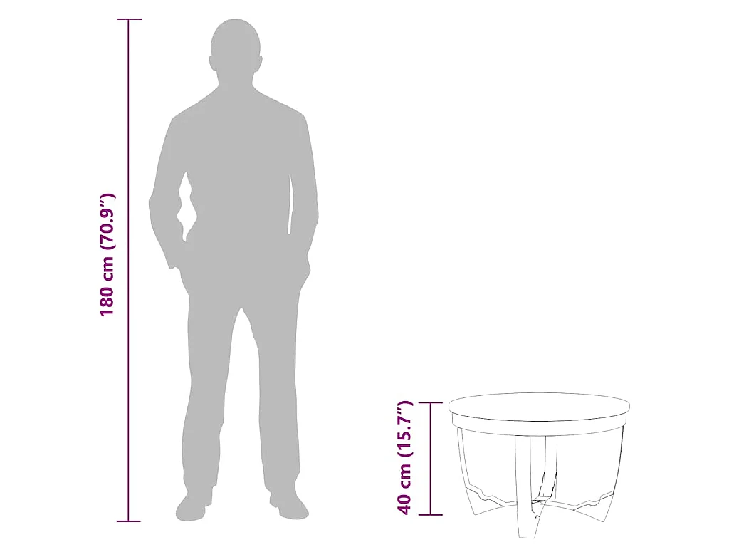 Table basse bois de manguier brut 60x40 cm