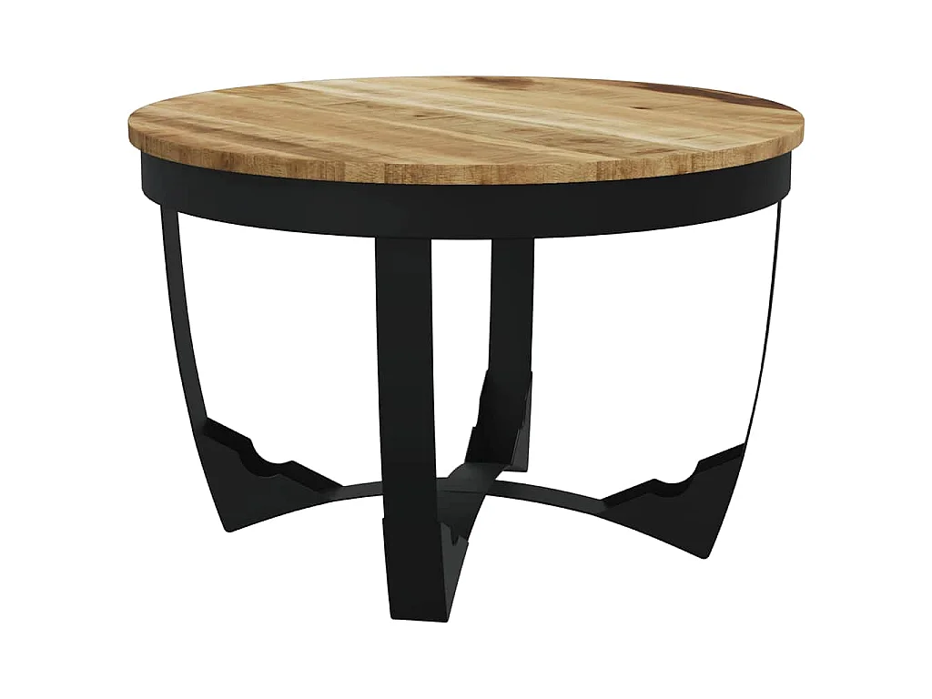 Table basse bois de manguier brut 60x40 cm