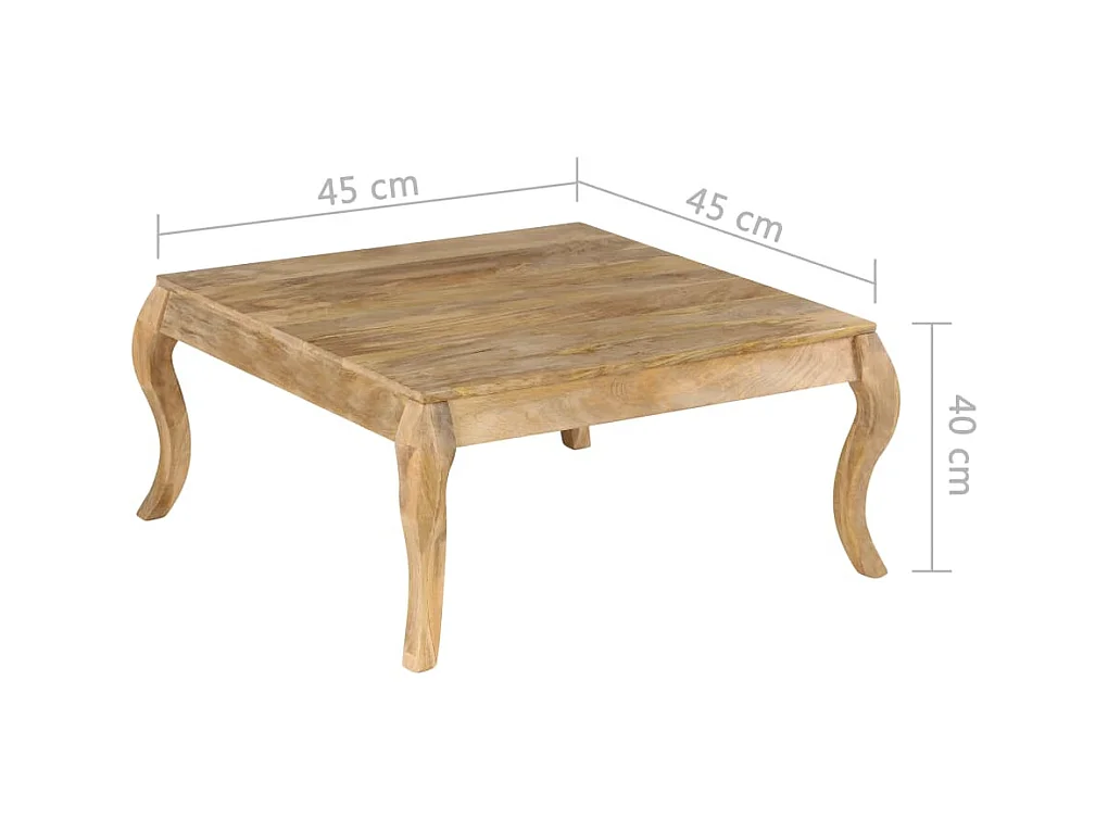 Table d'appoint 45x45x40 cm Bois de manguier massif