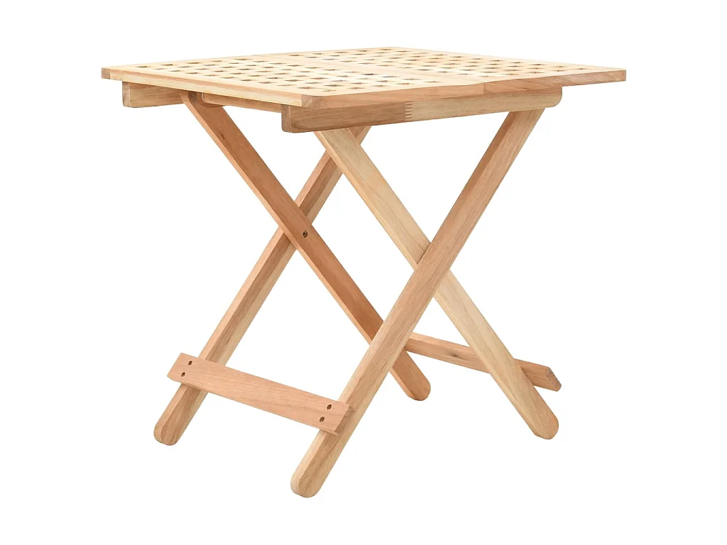 Table d'appoint pliante 50 x 50 x 49 cm Bois de noyer massif