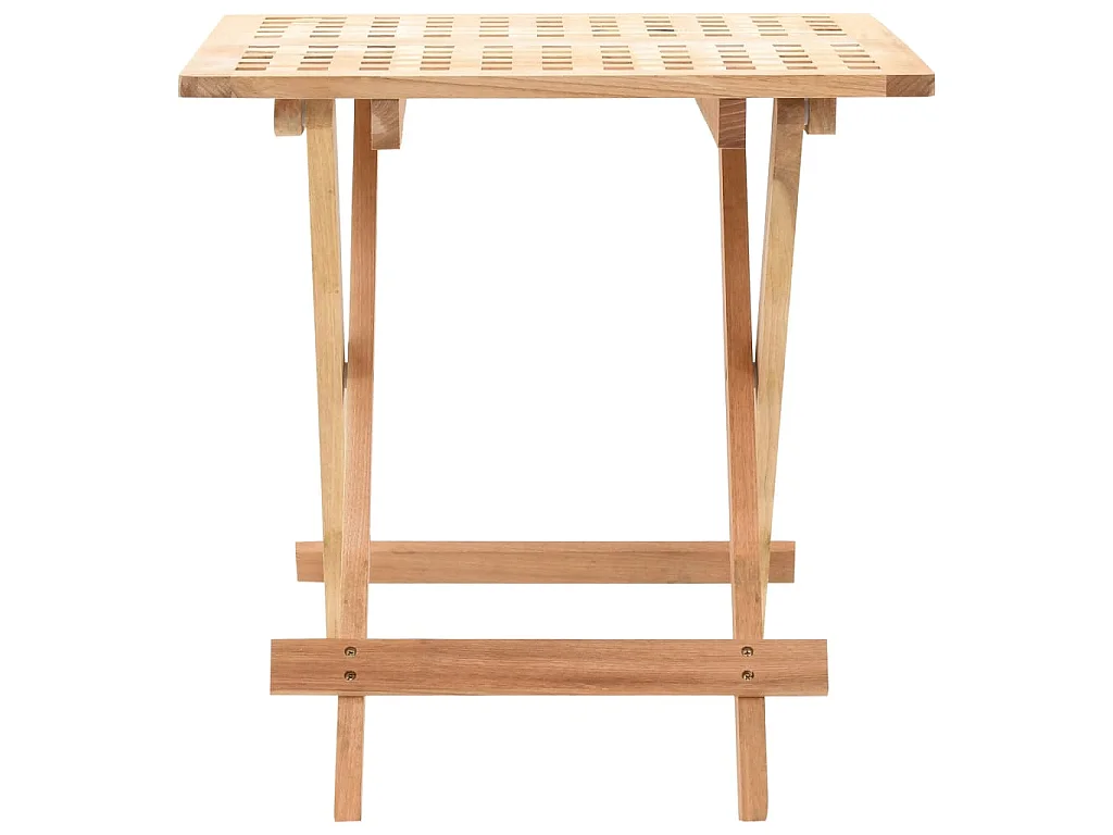 Table d'appoint pliante 50 x 50 x 49 cm Bois de noyer massif
