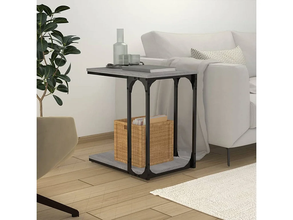 Table d'appoint Sonoma gris 50x35x52 cm Bois d'ingénierie
