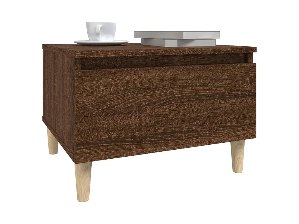 Table d'appoint Chêne marron 50x46x35 cm Bois d'ingénierie