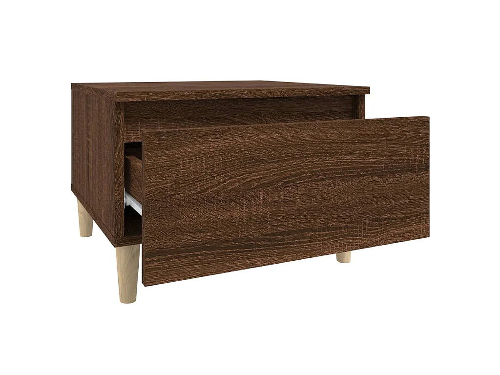 Table d'appoint Chêne marron 50x46x35 cm Bois d'ingénierie