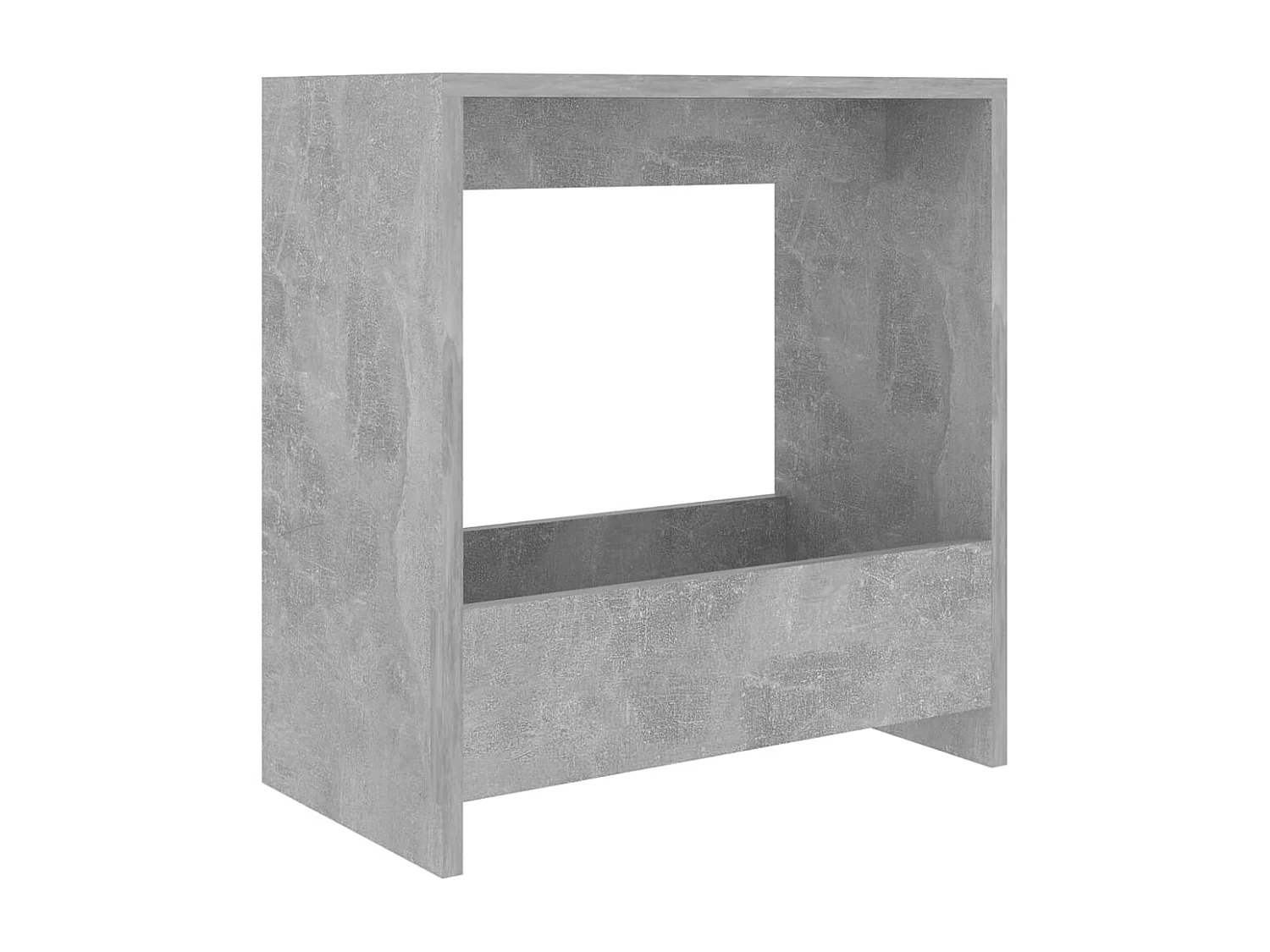 Bijzettafel 50x26x50 cm bewerkt hout betongrijs