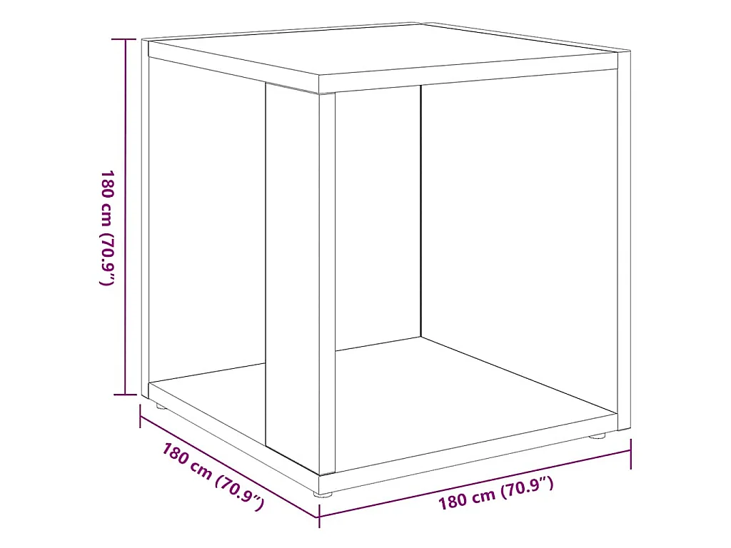 Table d'appoint Chêne fumé 33x33x34,5 cm Bois d'ingénierie