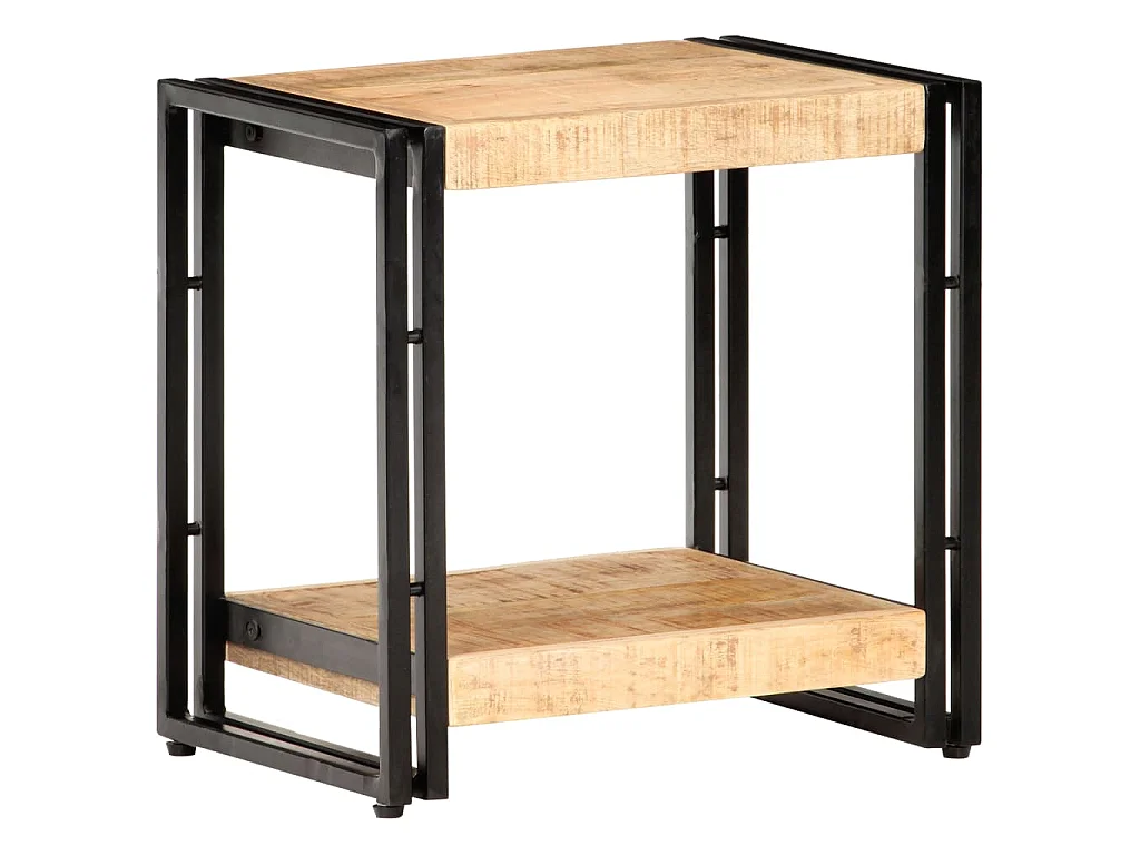 Bijzettafel 40x30x40 cm ruw mangohout