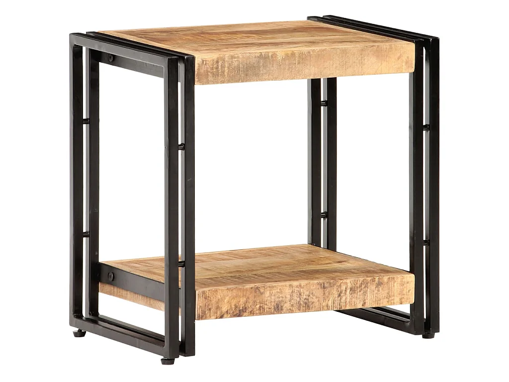 Bijzettafel 40x30x40 cm ruw mangohout