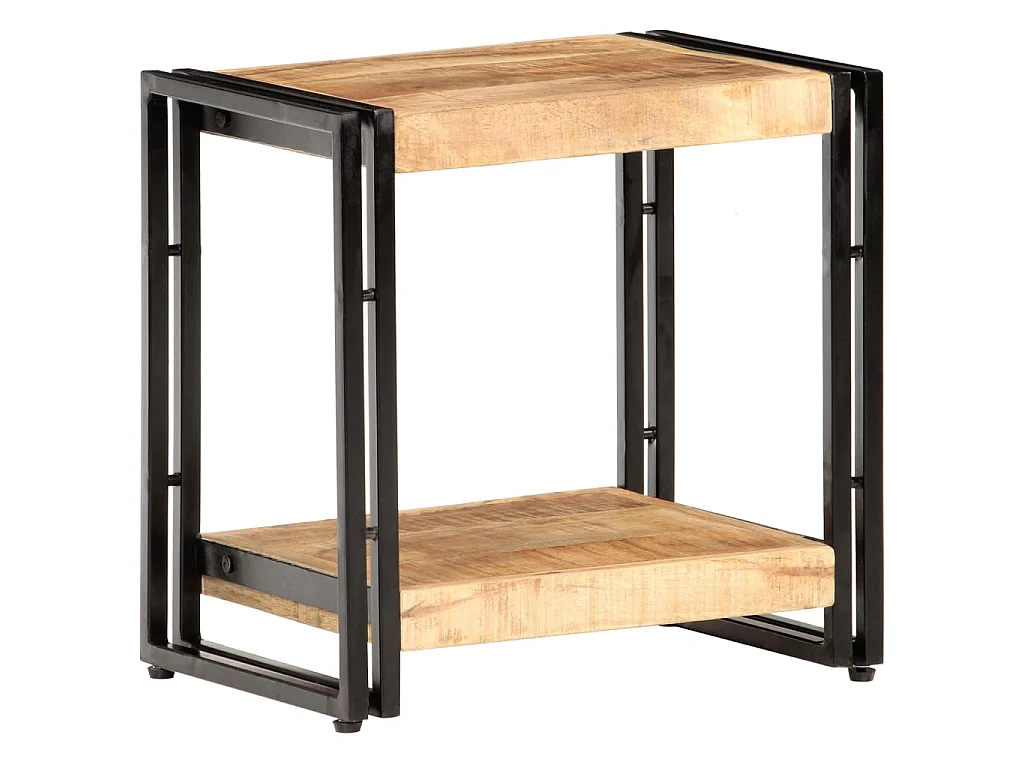 Bijzettafel 40x30x40 cm ruw mangohout