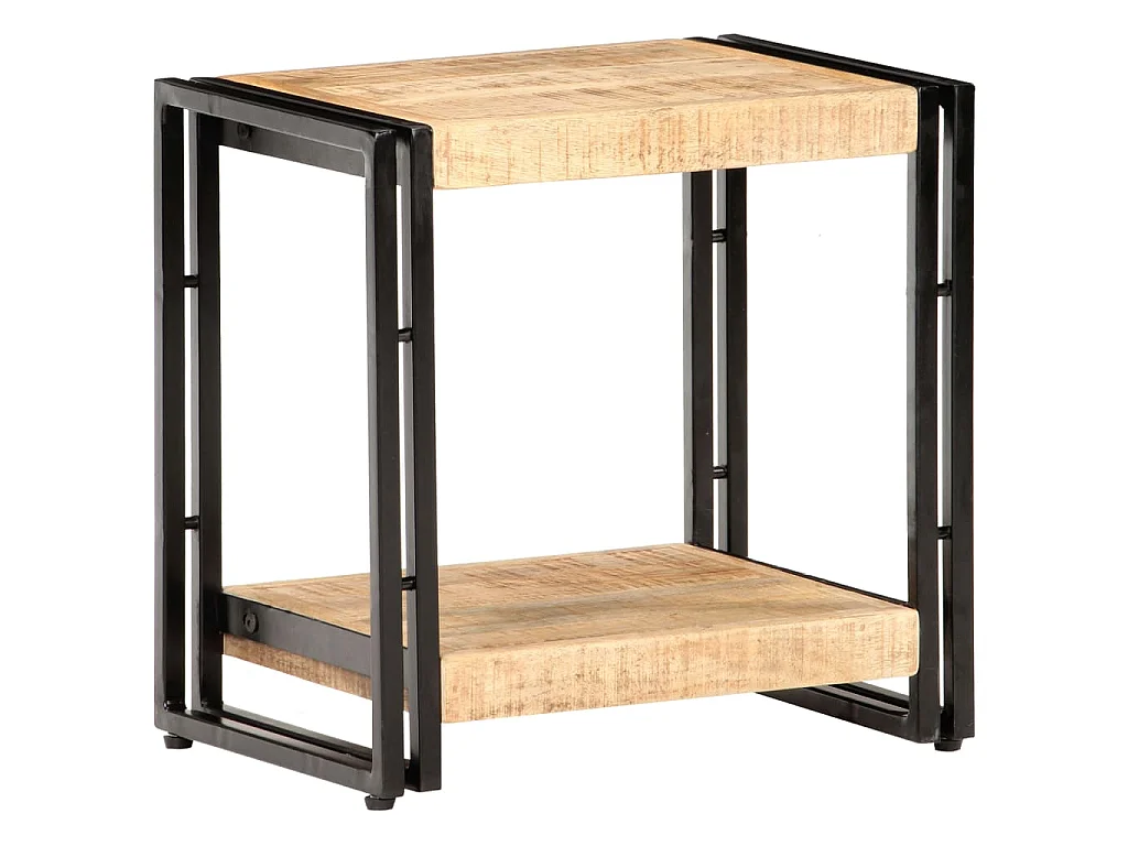 Bijzettafel 40x30x40 cm ruw mangohout