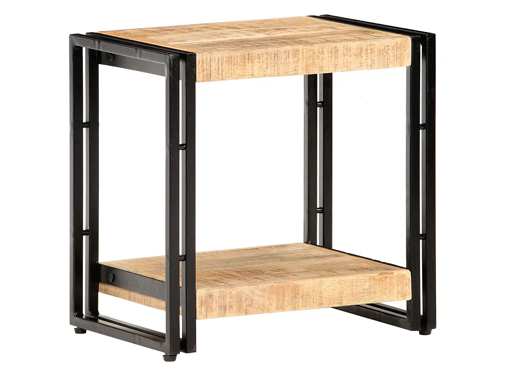 Bijzettafel 40x30x40 cm ruw mangohout