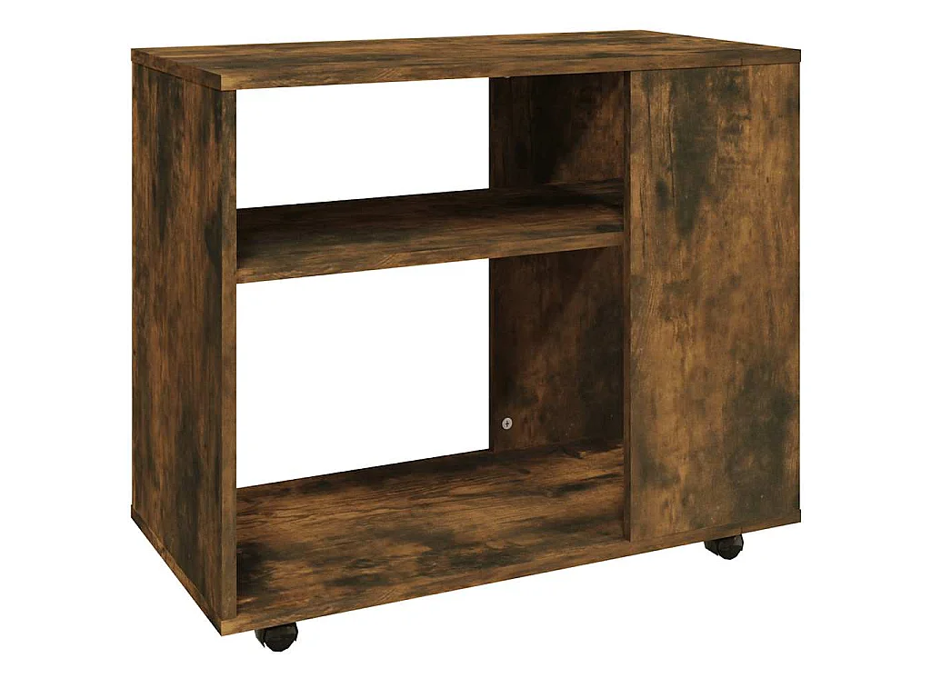 Table d'appoint Chêne fumé 70x35x60,5 cm Bois d'ingénierie