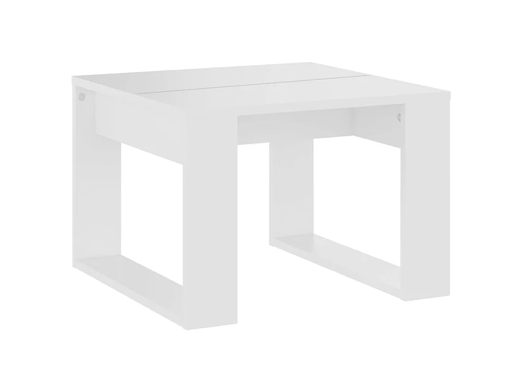 Bijzettafel 50x50x35 cm bewerkt hout wit