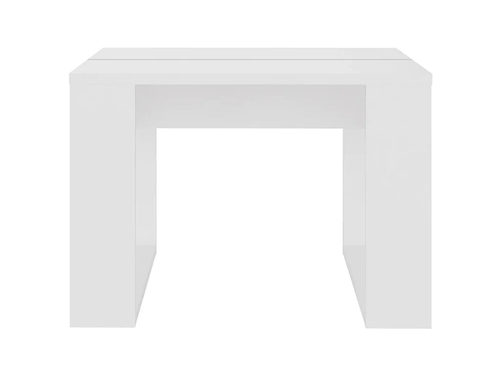 Bijzettafel 50x50x35 cm bewerkt hout wit