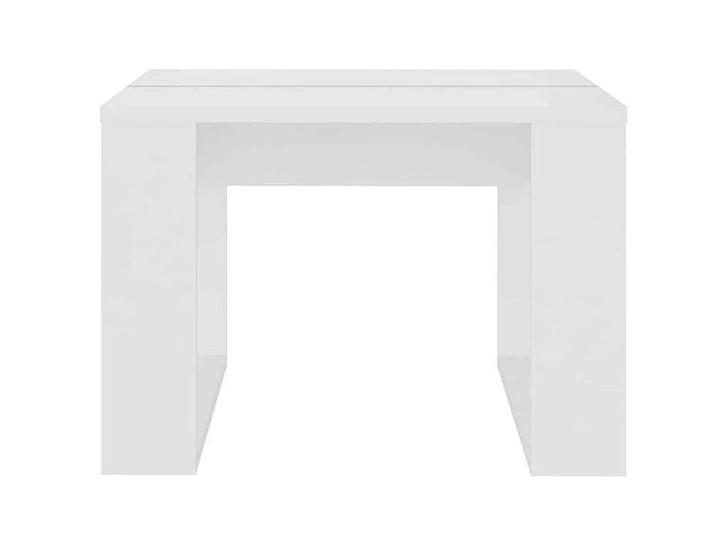 Bijzettafel 50x50x35 cm bewerkt hout wit