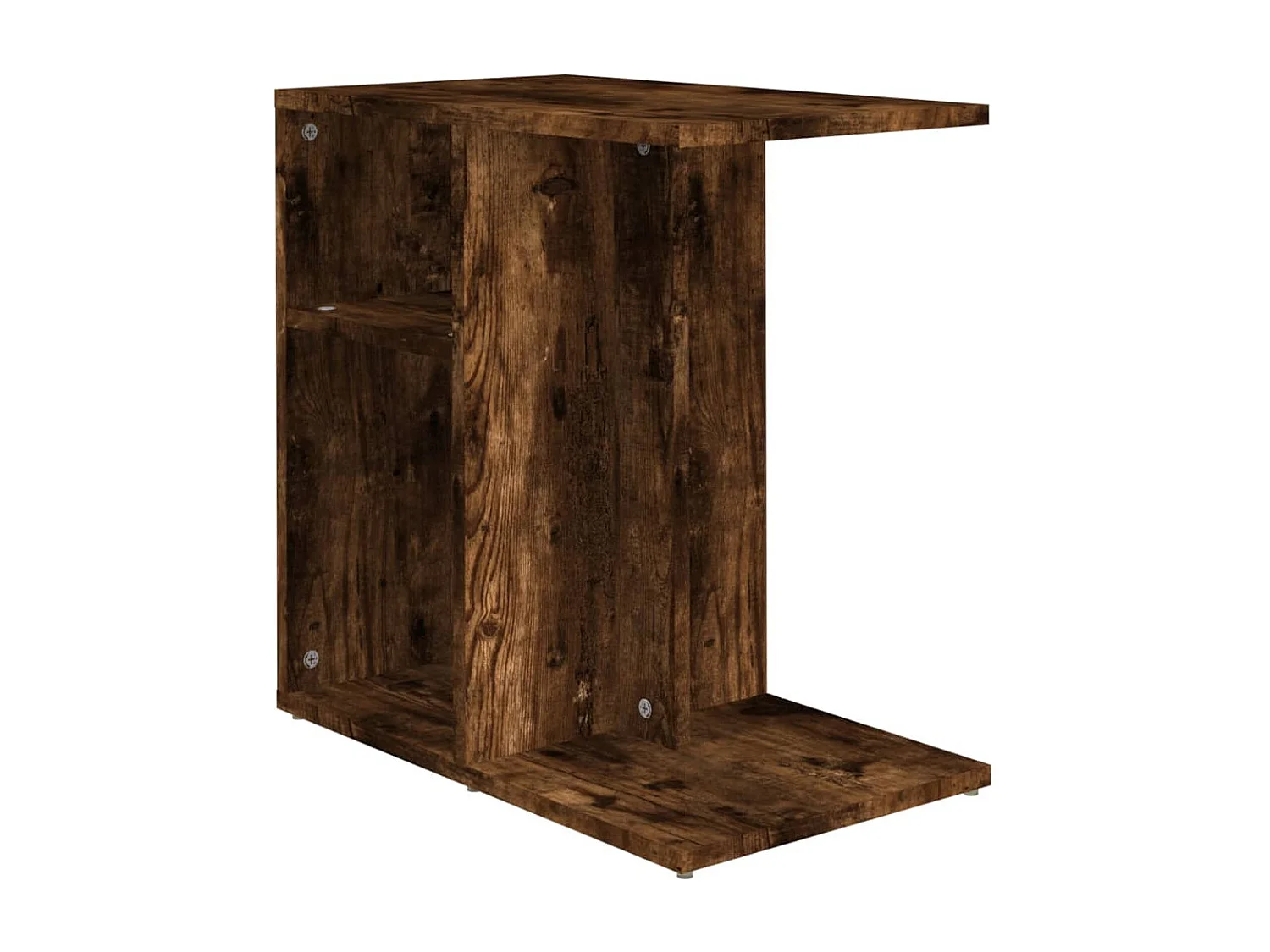 Mesa auxiliar madera contrachapada roble ahumado 50x30x50 cm